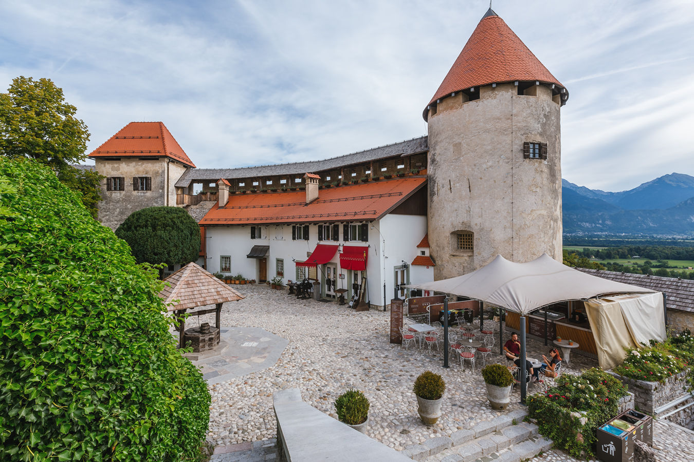 1. Lower courtyard